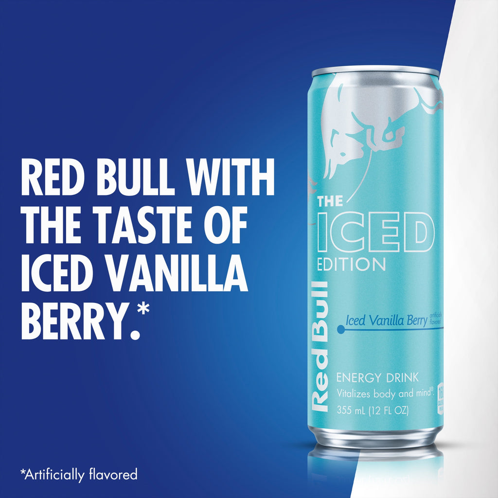 Red Bull Iced Edition Energy Drink, Iced Vanilla Berry, 12 fl. oz., Pack of 4