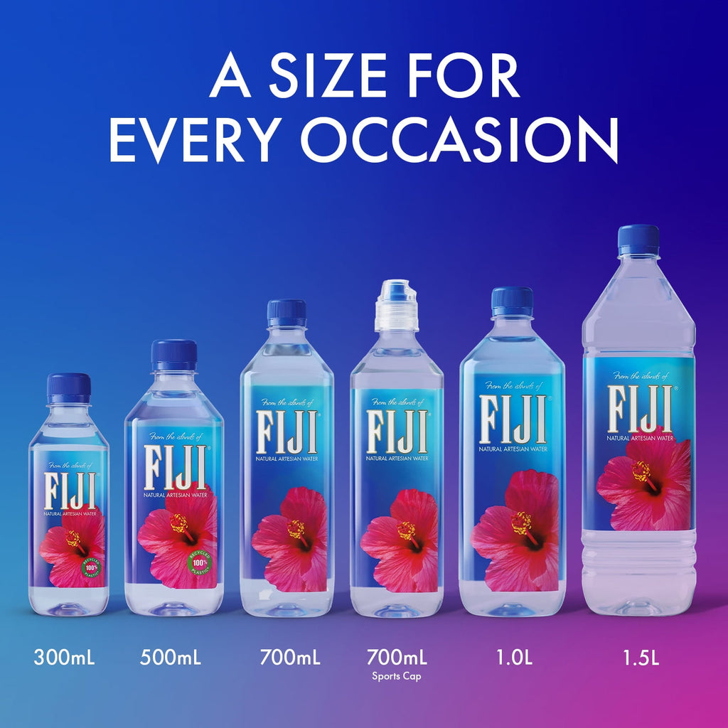 FIJI Natural Artesian Water, 33.8 Fl oz (1L Single Bottle)