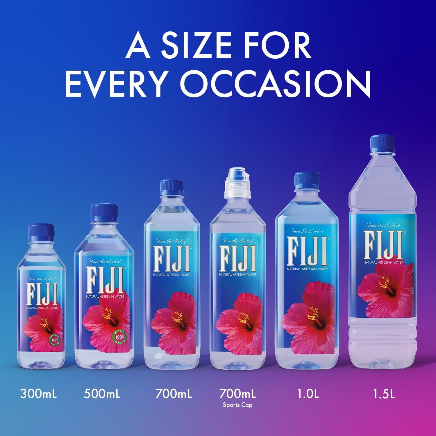 FIJI Natural Artesian Water, 33.8 Fl oz (1L Single Bottle)