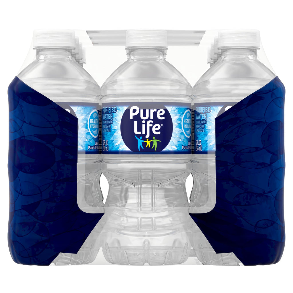 Pure Life Purified Water, 12 fl oz, 12-pack Plastic Bottles