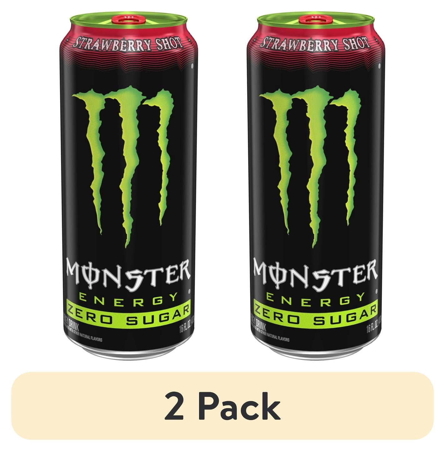 Monster Energy, Strawberry Shot, Zero Sugar, Energy Drink, 16 fl oz, Can