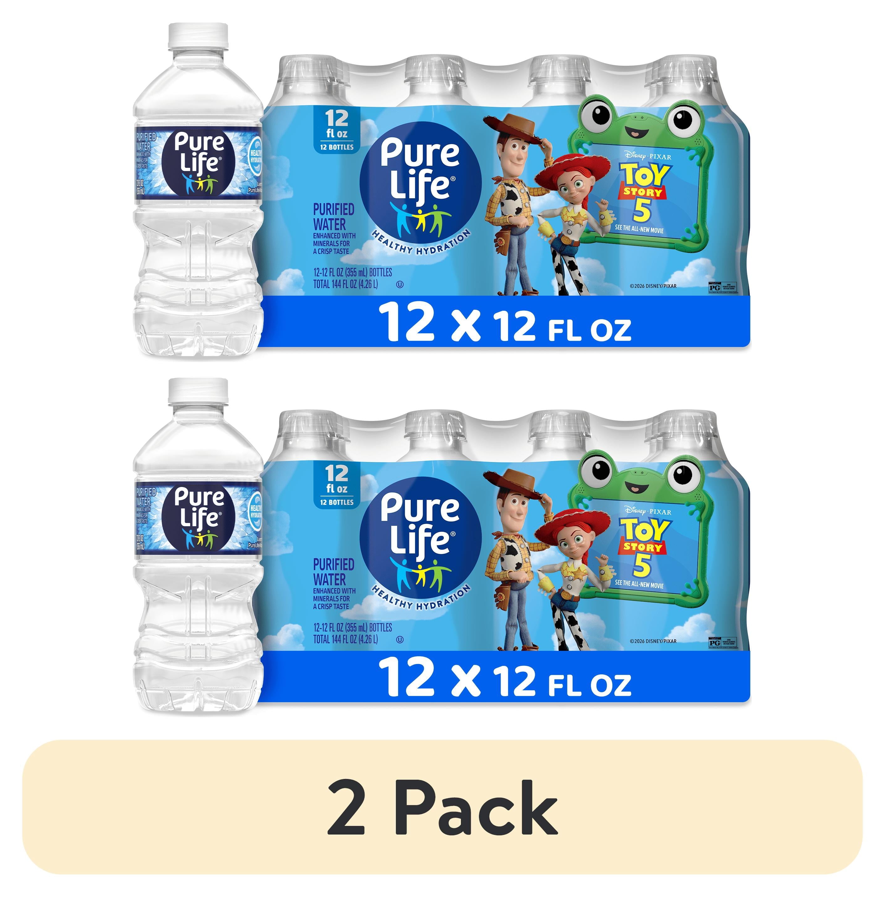 Pure Life Purified Water, 12 fl oz, 12-pack Plastic Bottles