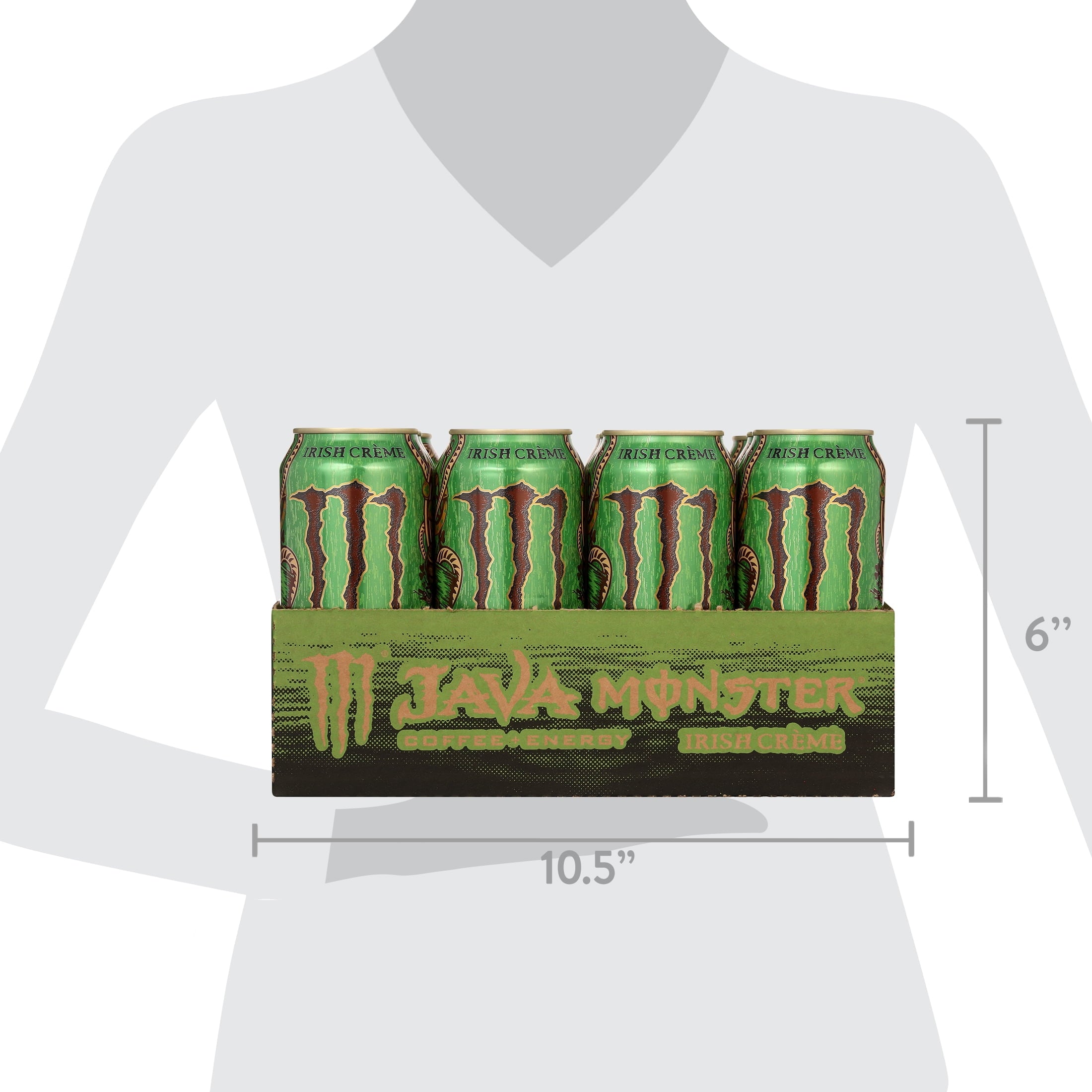 (12 Cans) Java Monster Irish Blend, Coffee + Energy 15 fl oz