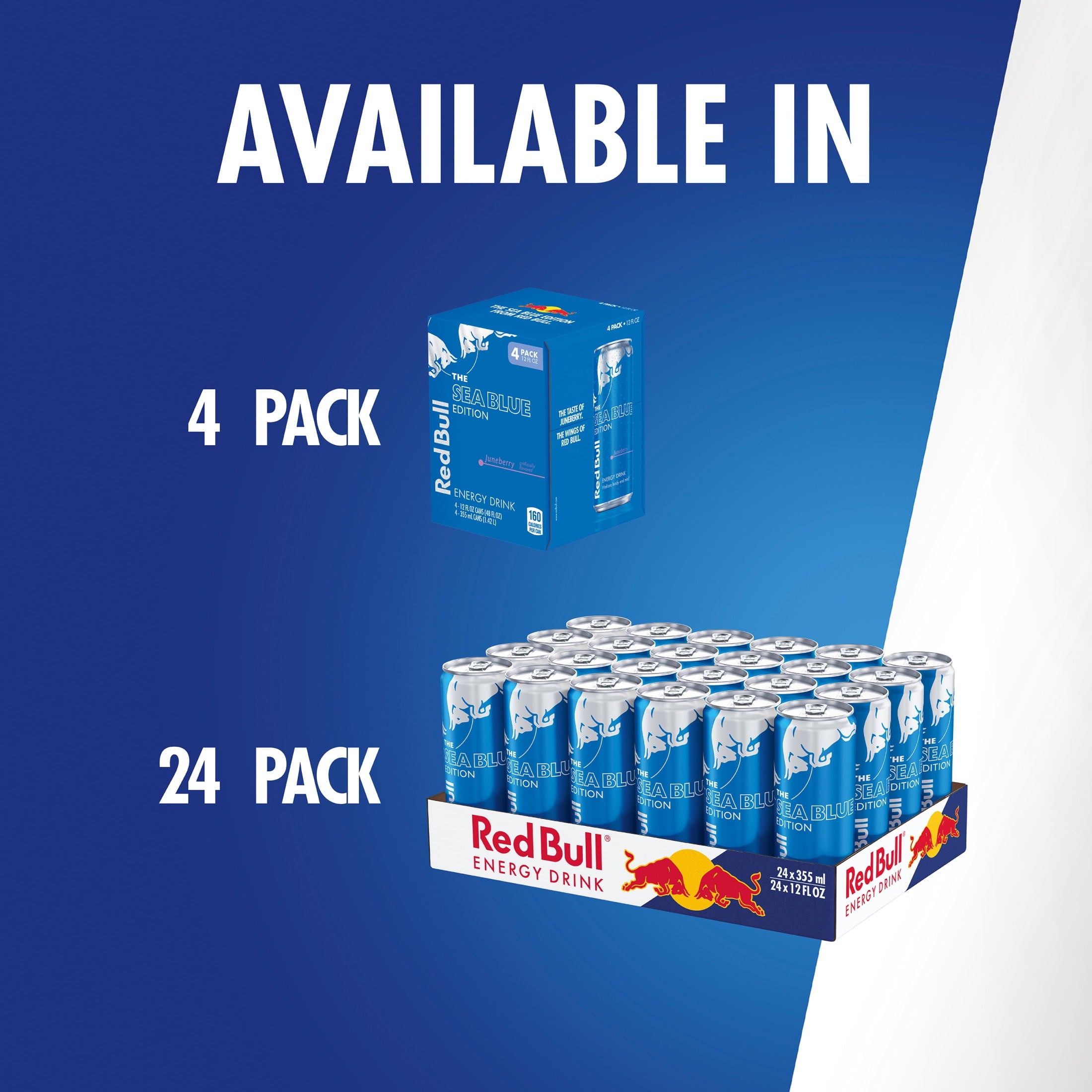 Red Bull Sea Blue Edition Energy Drink, Juneberry, 12 fl. oz. Can, 114mg Caffeine