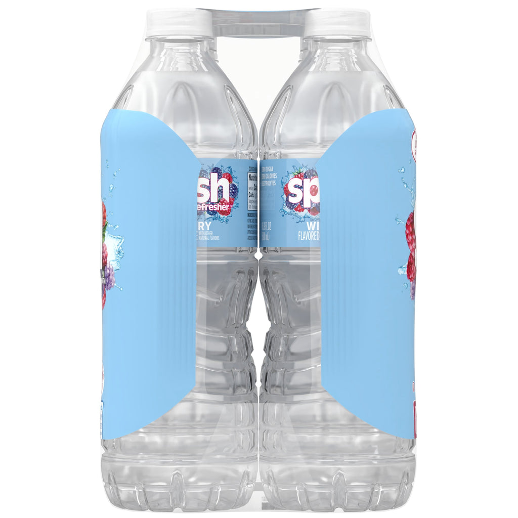 Splash Blast Wild Berry Flavored Water, 16.9 fl oz, 6-pack Plastic Bottles