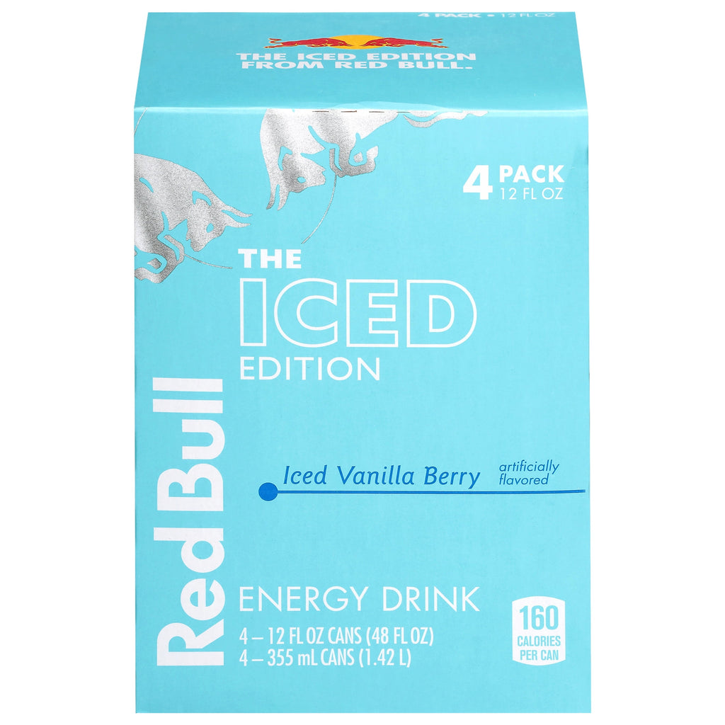 Red Bull Iced Edition Energy Drink, Iced Vanilla Berry, 12 fl. oz., Pack of 4