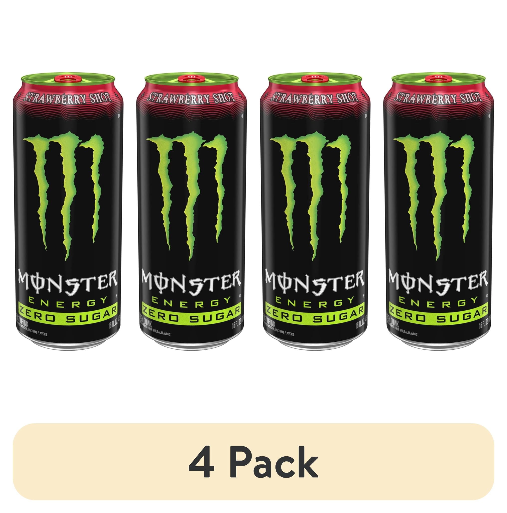 Monster Energy, Strawberry Shot, Zero Sugar, Energy Drink, 16 fl oz, Can