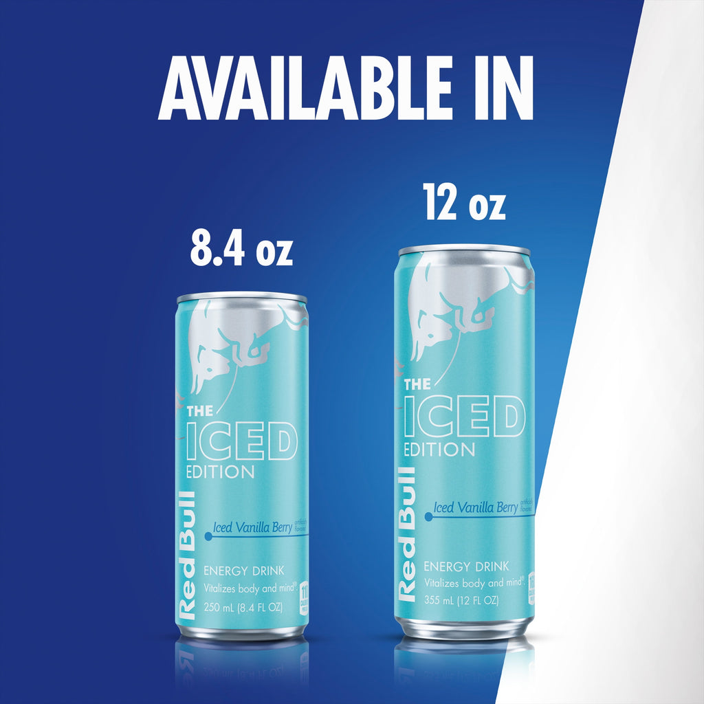 Red Bull Iced Edition Energy Drink, Iced Vanilla Berry, 12 fl. oz., Pack of 4