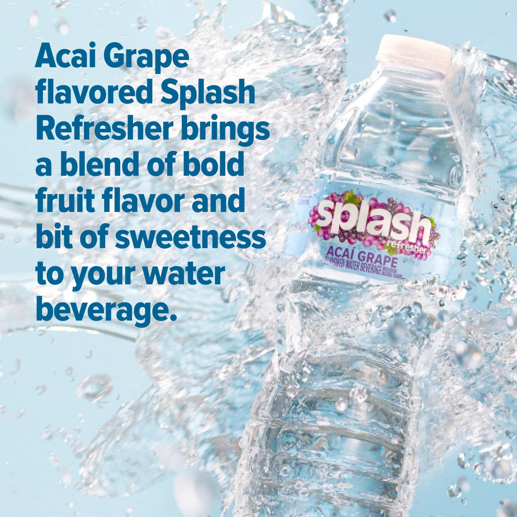 Splash Blast Acai Grape Flavored Water, 16.9 fl oz, 6-pack Plastic Bottles