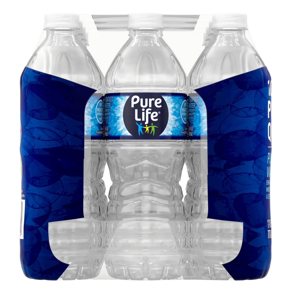 Pure Life Purified Water, 16.9 fl oz, 12-pack Plastic Bottles