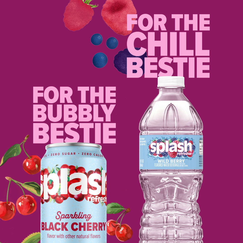 Splash Blast Wild Berry Flavored Water, 16.9 fl oz, 6-pack Plastic Bottles