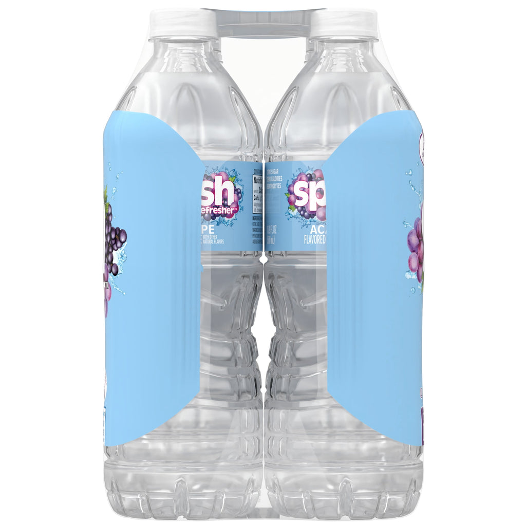 Splash Blast Acai Grape Flavored Water, 16.9 fl oz, 6-pack Plastic Bottles