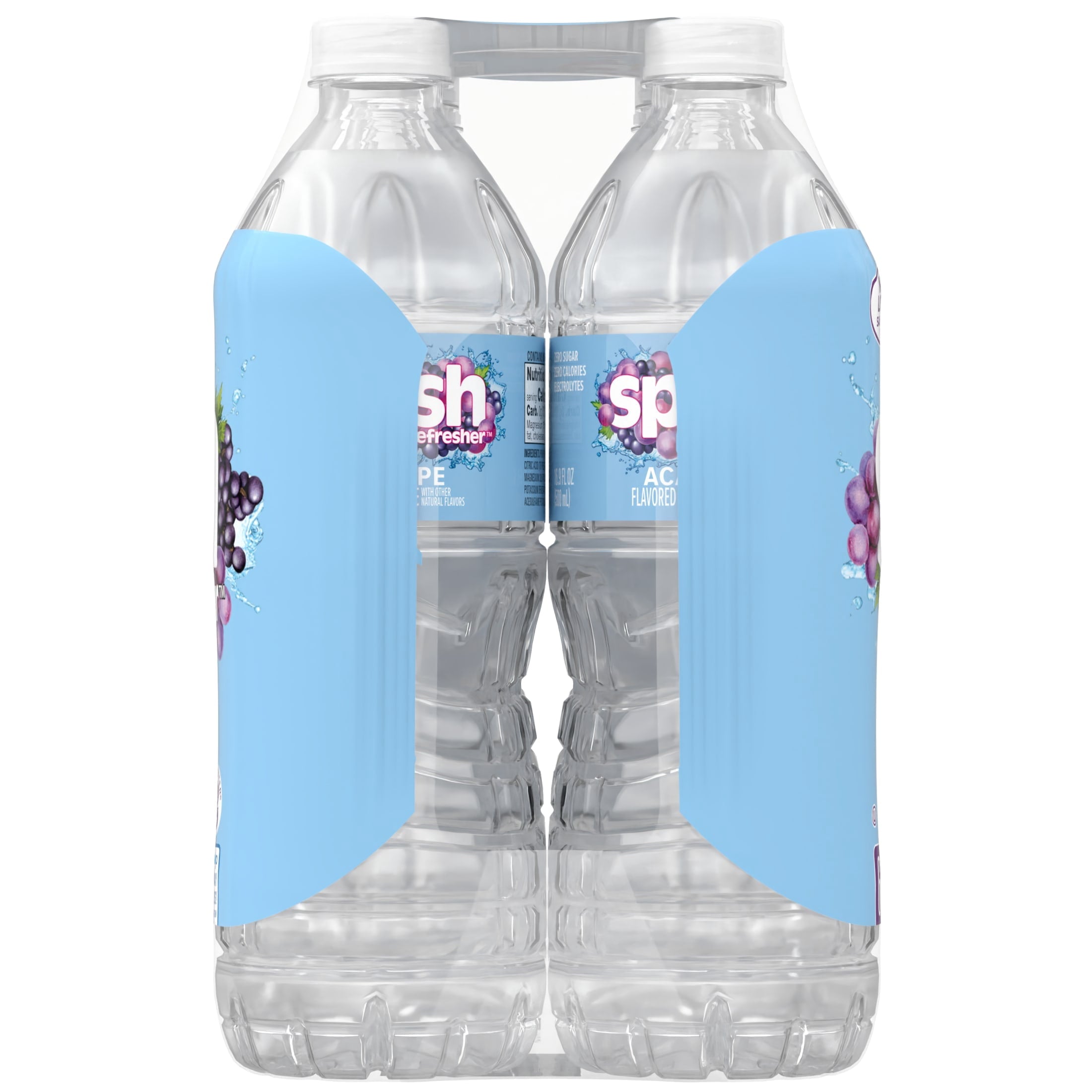 Splash Blast Acai Grape Flavored Water, 16.9 fl oz, 6-pack Plastic Bottles