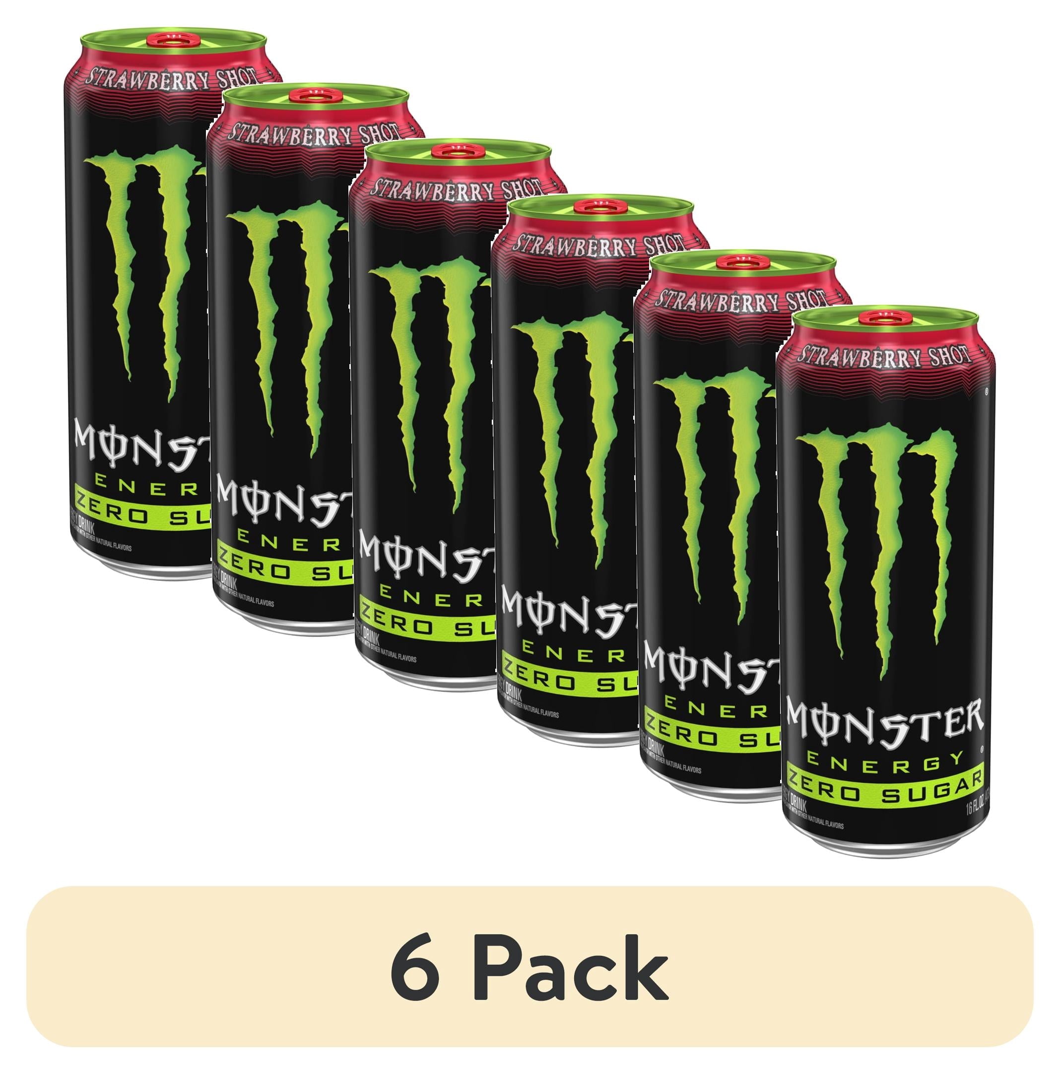 Monster Energy, Strawberry Shot, Zero Sugar, Energy Drink, 16 fl oz, Can