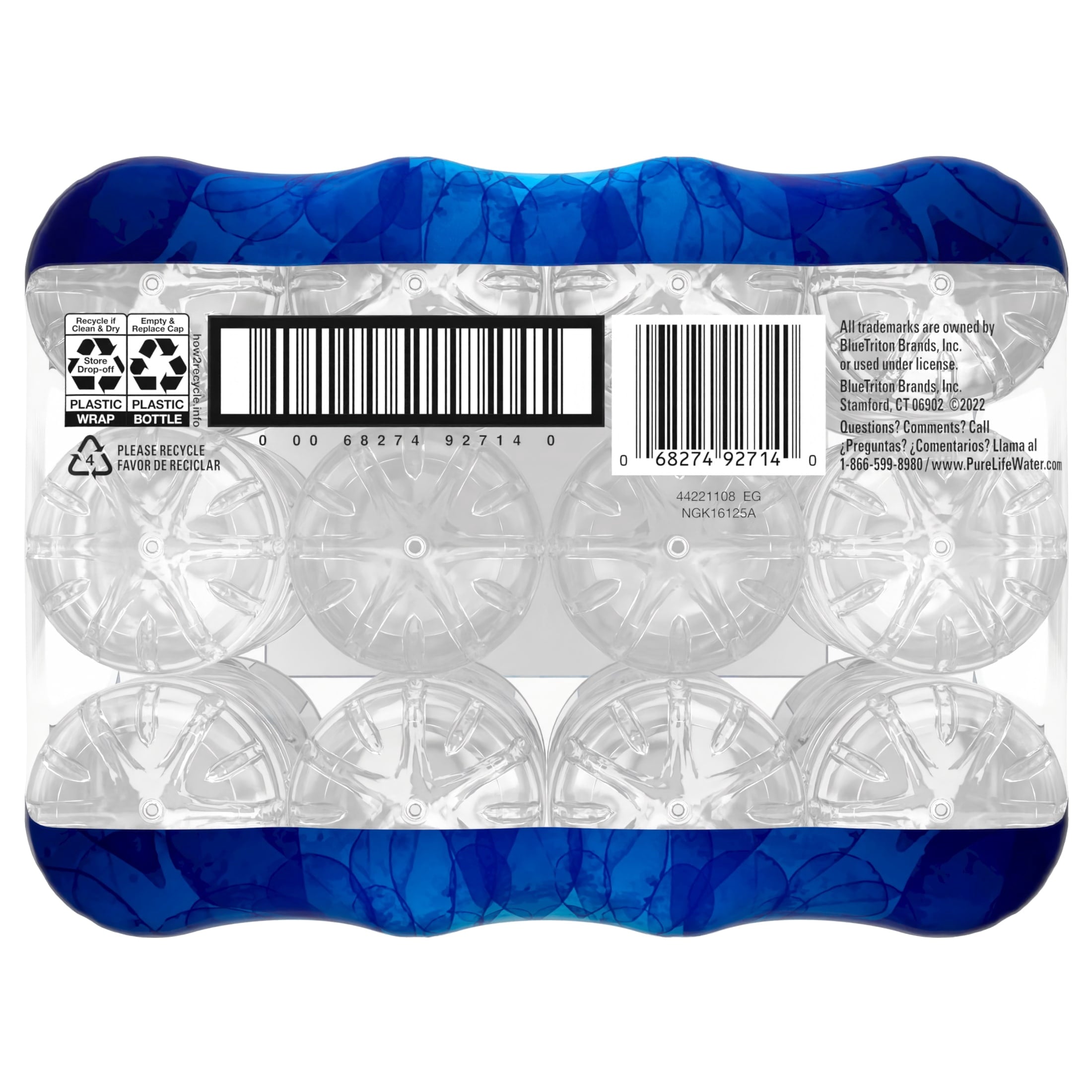 Pure Life Purified Water, 16.9 fl oz, 12-pack Plastic Bottles