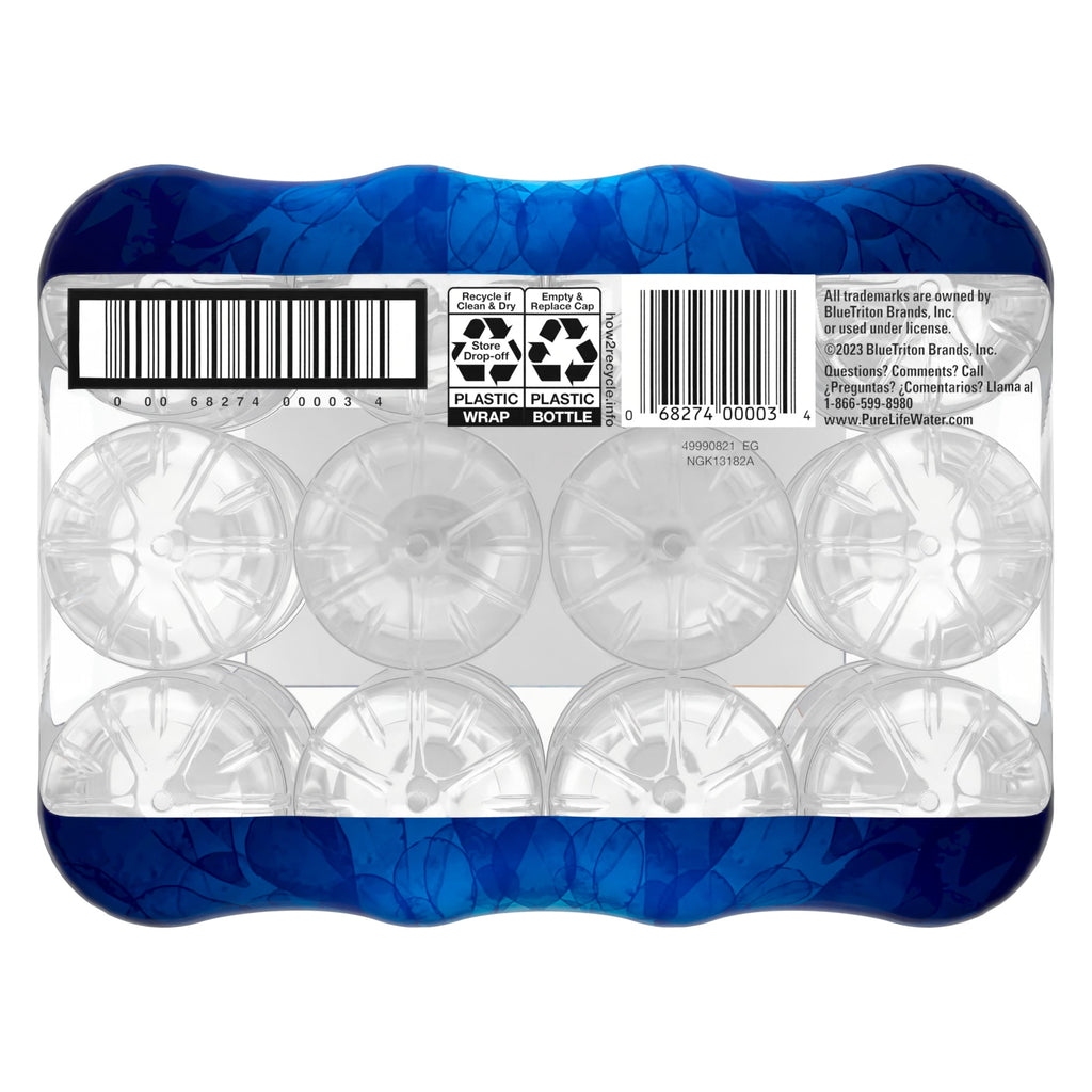 Pure Life Purified Water, 12 fl oz, 12-pack Plastic Bottles