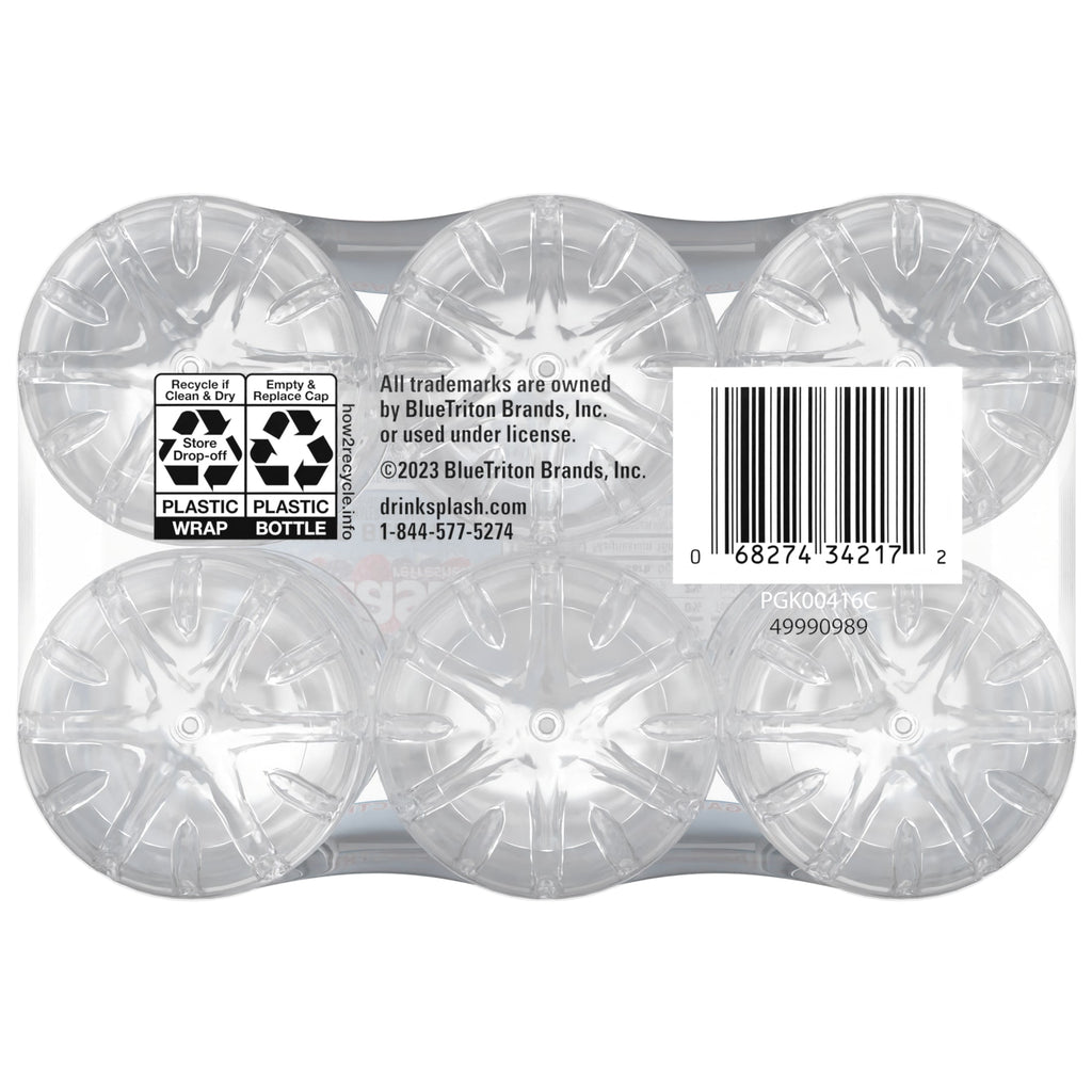 Splash Blast Wild Berry Flavored Water, 16.9 fl oz, 6-pack Plastic Bottles