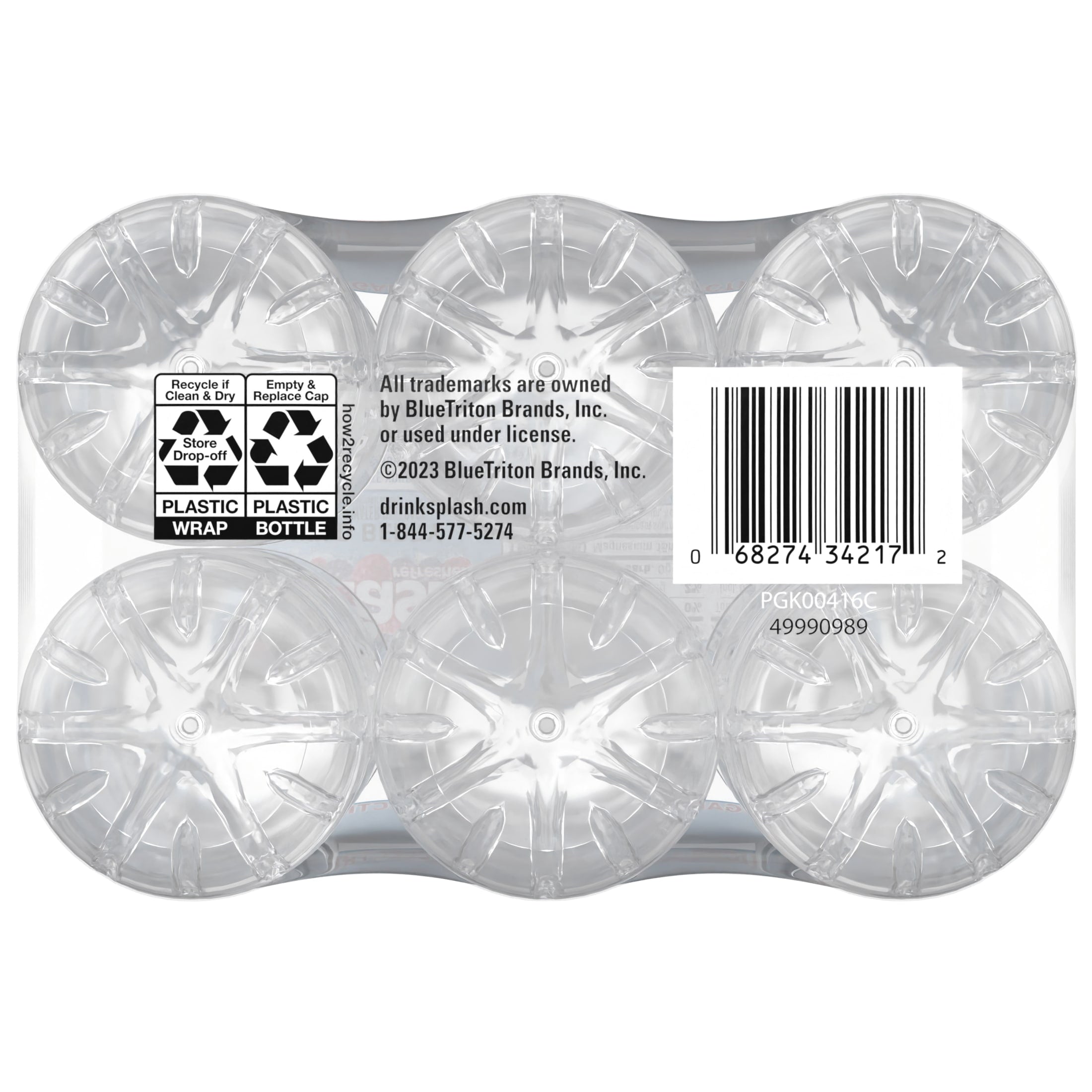Splash Blast Wild Berry Flavored Water, 16.9 fl oz, 6-pack Plastic Bottles