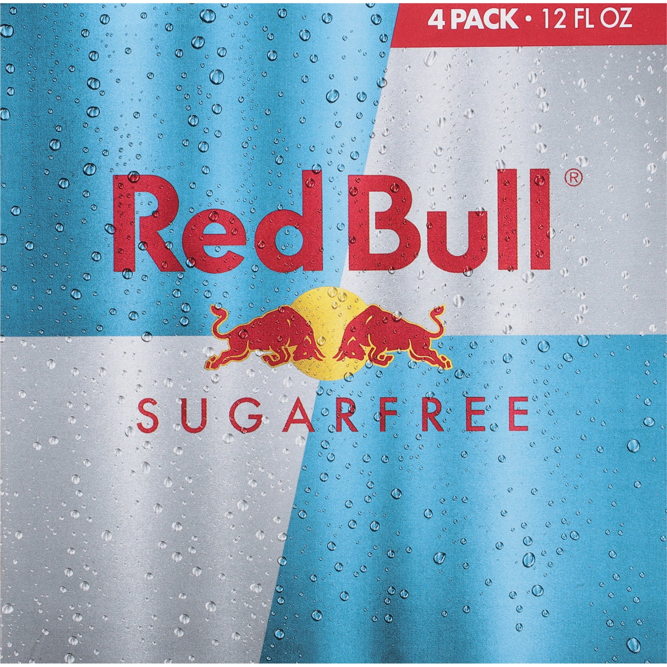 Red Bull Sugarfree Energy Drink, 12 fl. oz., Pack of 4 Cans, 114mg Caffeine, Taurine & B Vitamins