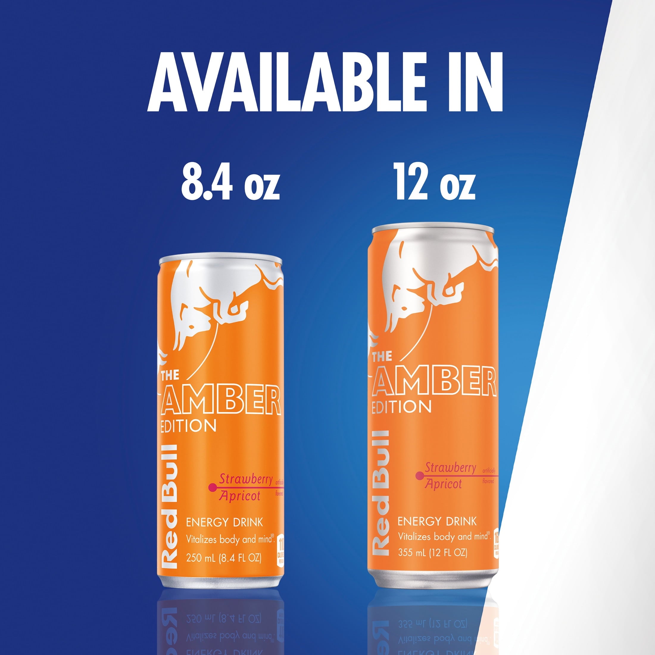 Red Bull Amber Edition Energy Drink, Strawberry Apricot, 114mg Caffeine, 12 fl. oz., Pack of 4 Cans