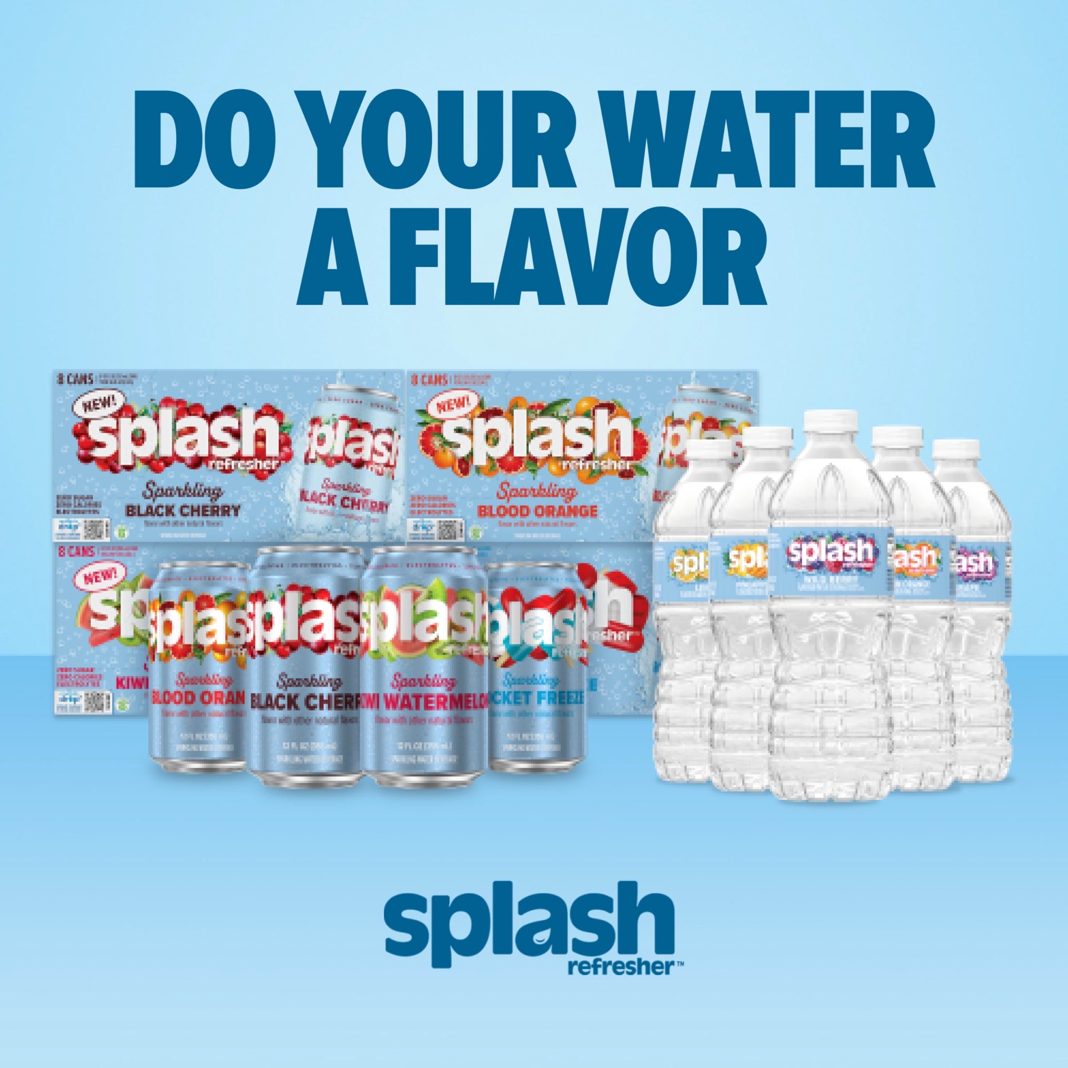 Splash Blast Wild Berry Flavored Water, 16.9 fl oz, 6-pack Plastic Bottles