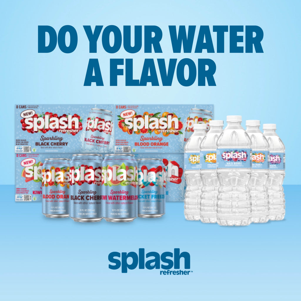 Splash Blast Acai Grape Flavored Water, 16.9 fl oz, 6-pack Plastic Bottles