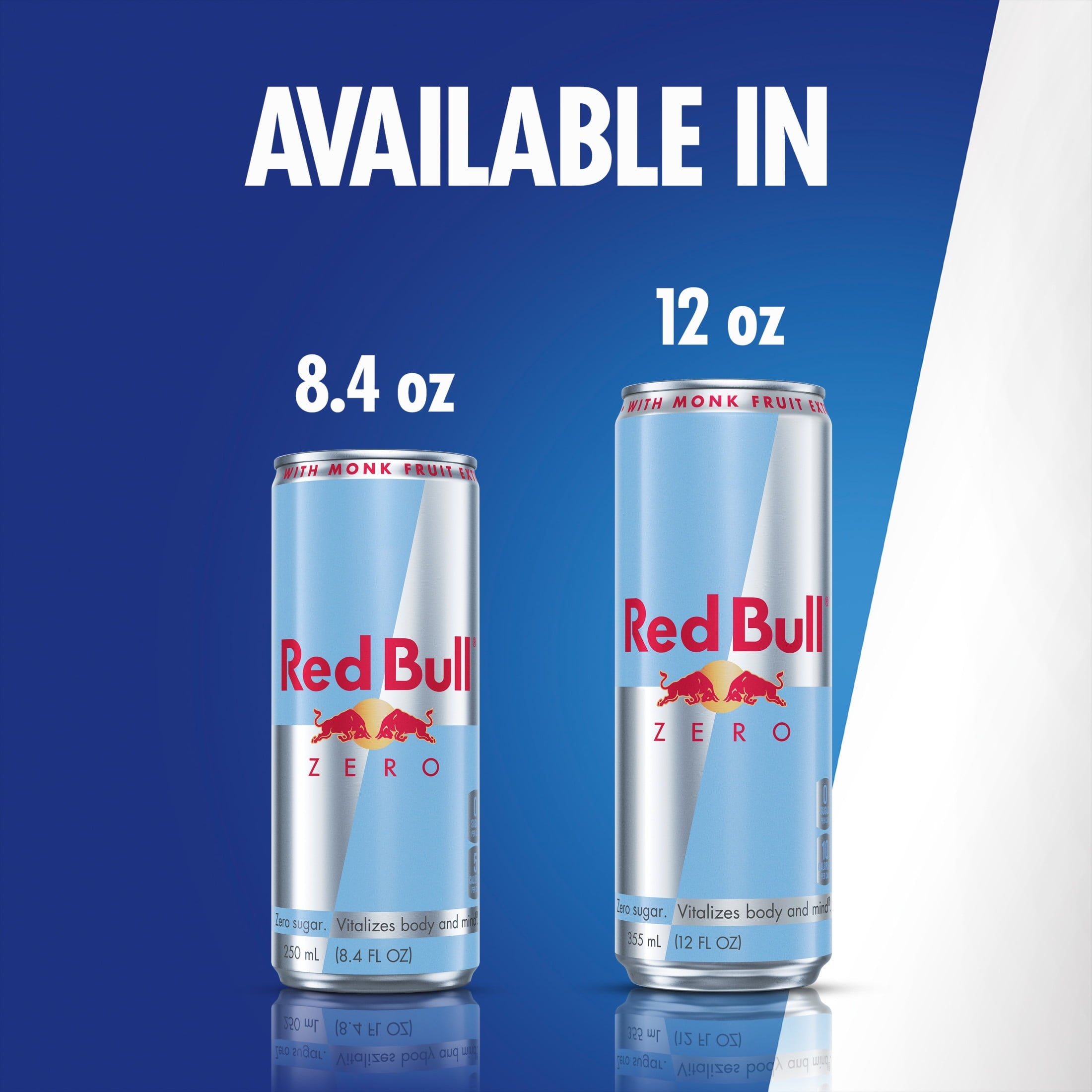 Red Bull Zero Energy Drink, 12 fl. oz., Pack of 4 Cans, 114mg Caffeine, Taurine & B Vitamins