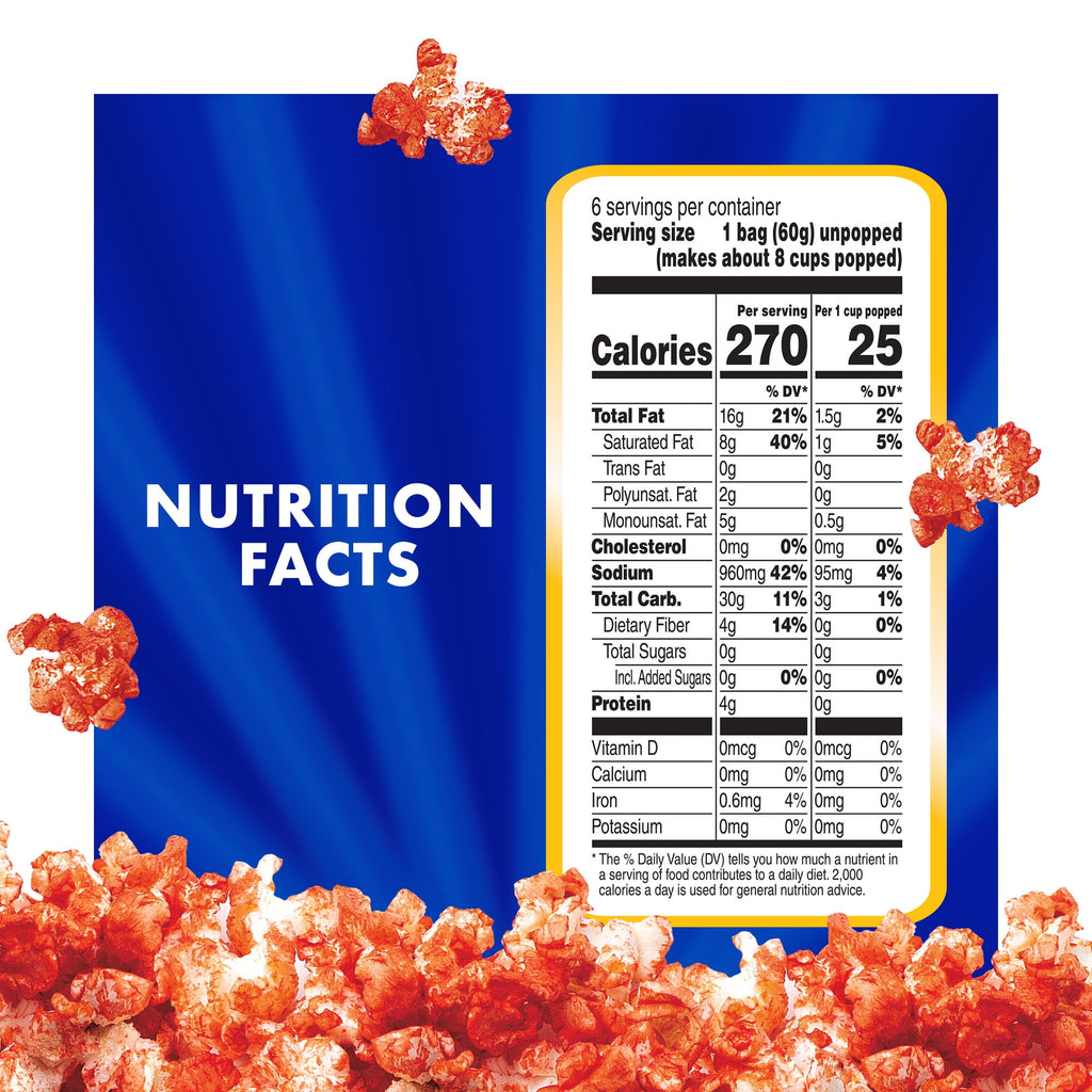 Act II Hot & Spicy Microwave Popcorn, 2.11 oz., 6-Count Bags