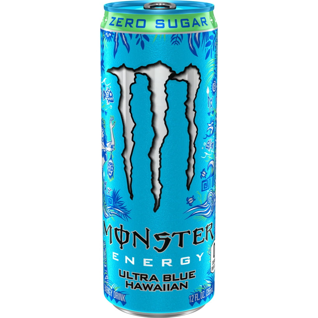 Monster Energy, Ultra Blue Hawaiian, Sugar Free Energy Drink, 12 fl oz, Can