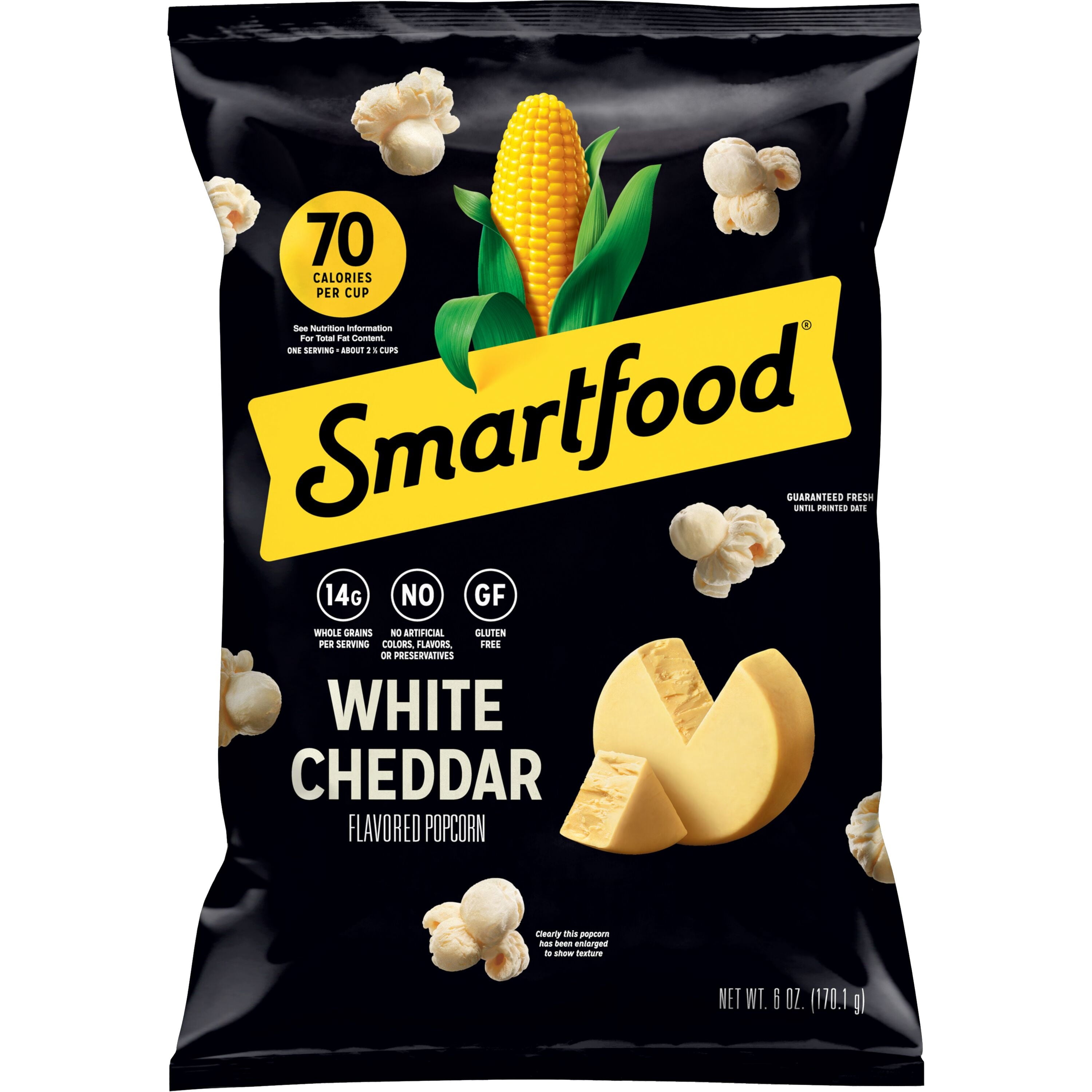 Smartfood Gluten Free, No Artificial Colors White Cheddar Popcorn Bag, 6 oz