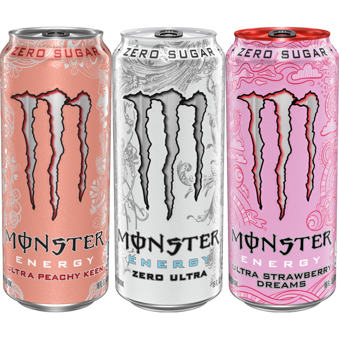 Monster Energy Ultra Variety Pack PKZSD, Sugar Free Energy Drink, 12 Pack - 16 fl oz