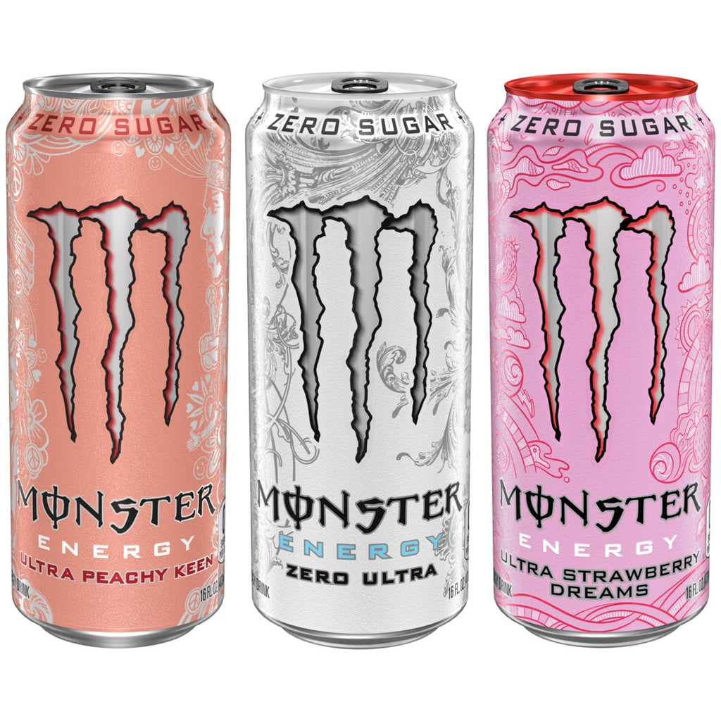 Monster Energy Ultra Variety Pack PKZSD, Sugar Free Energy Drink, 12 Pack - 16 fl oz
