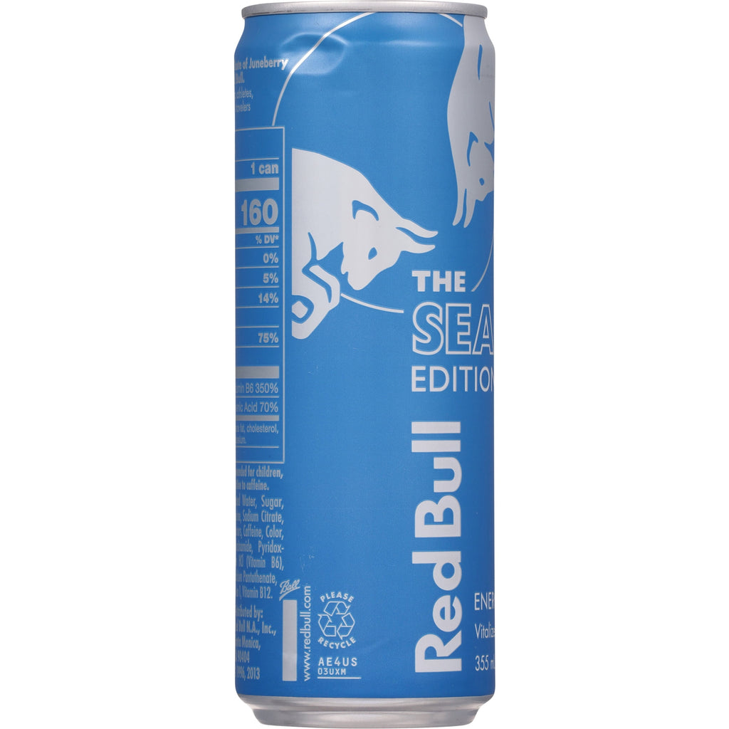 Red Bull Sea Blue Edition Energy Drink, Juneberry, 12 fl. oz. Can, 114mg Caffeine