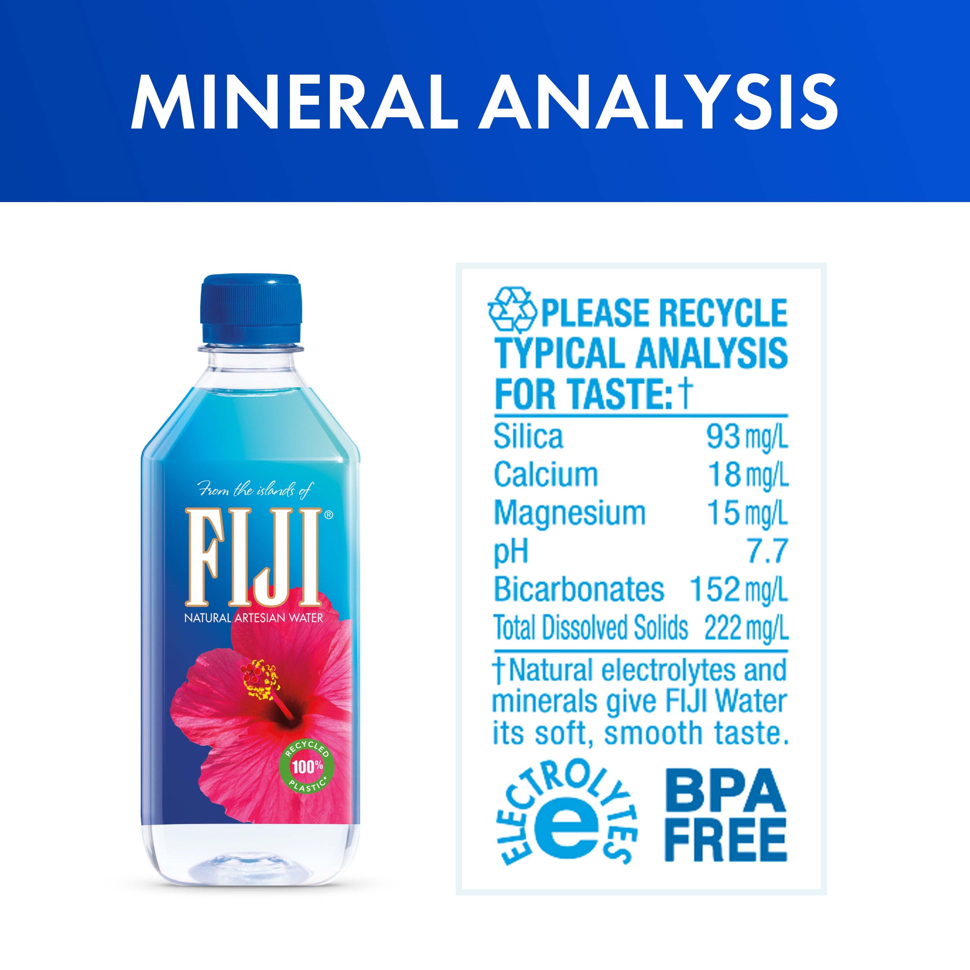 FIJI Natural Artesian Water, 33.8 Fl oz (1L Single Bottle)