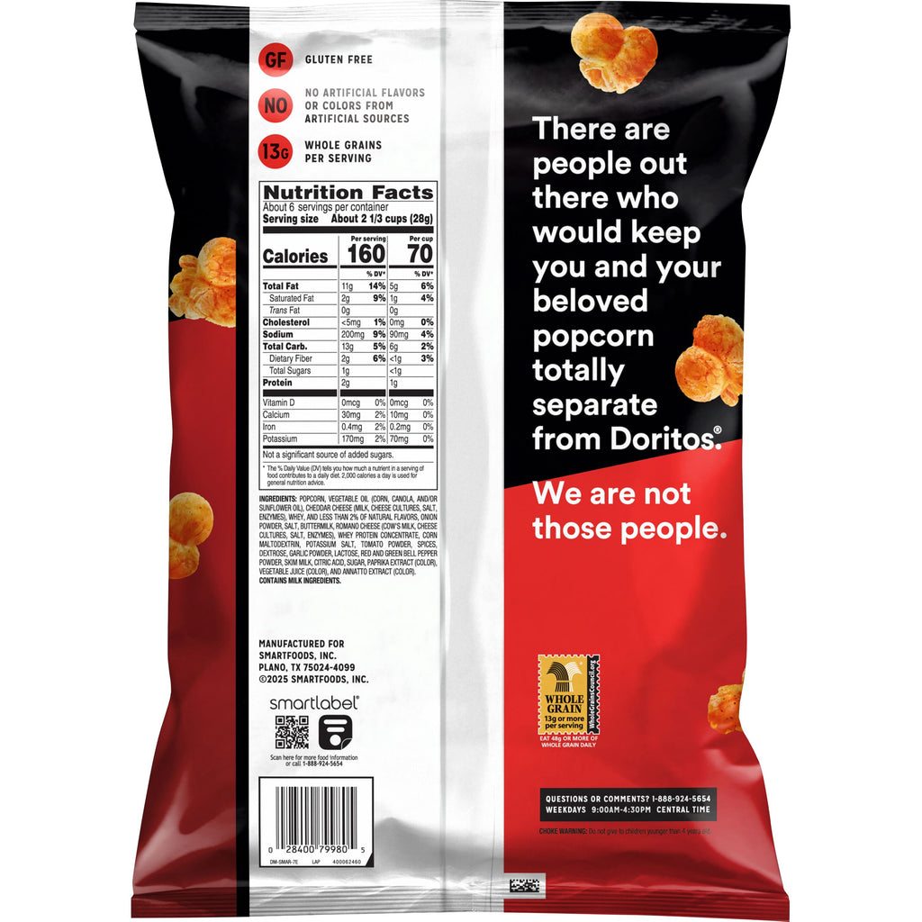Smartfood Doritos Nacho Cheese Flavored Popcorn, 5.5 oz