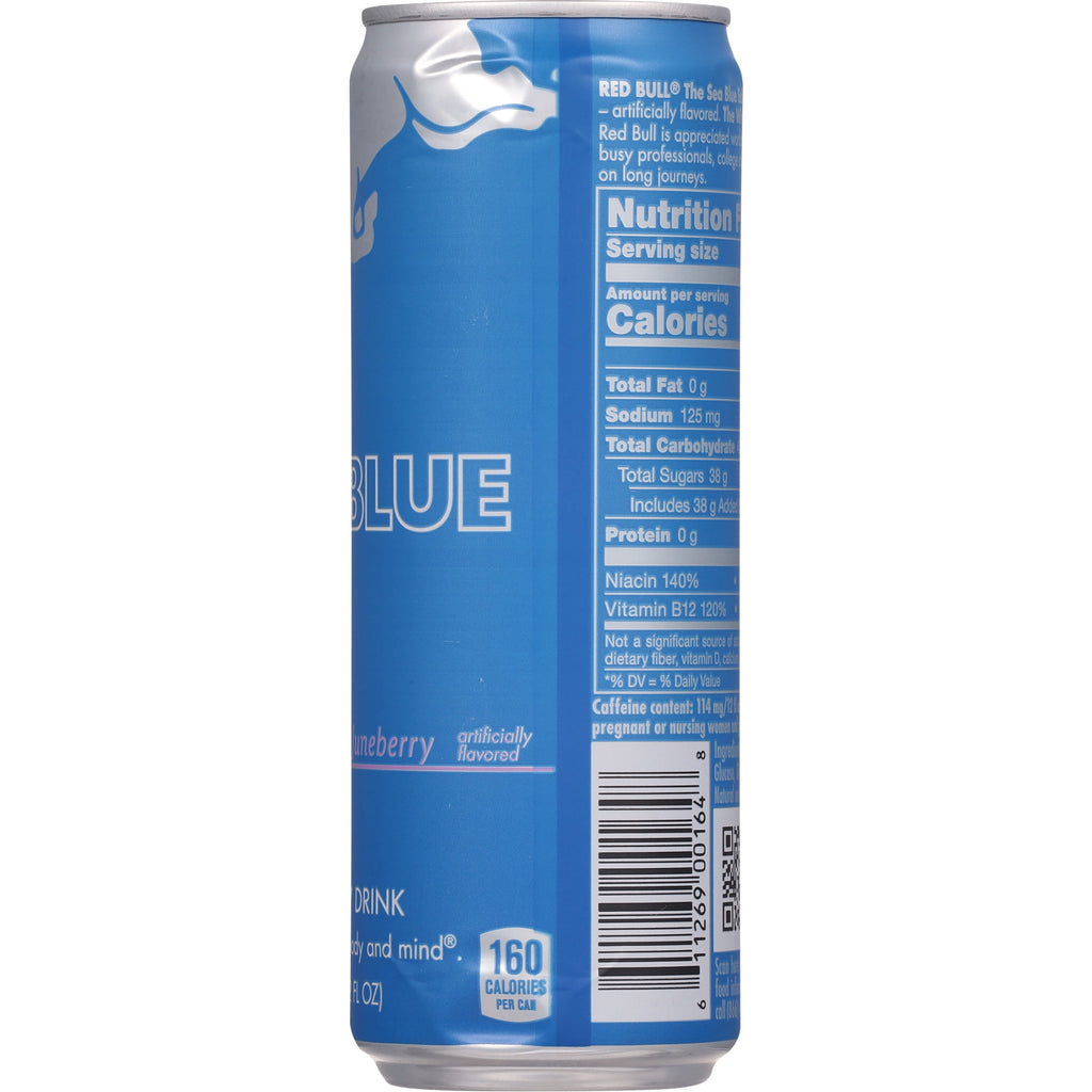 Red Bull Sea Blue Edition Energy Drink, Juneberry, 12 fl. oz. Can, 114mg Caffeine