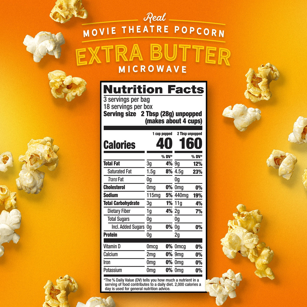 AMC Theatres Microwave Popcorn 6ct, Extra Butter