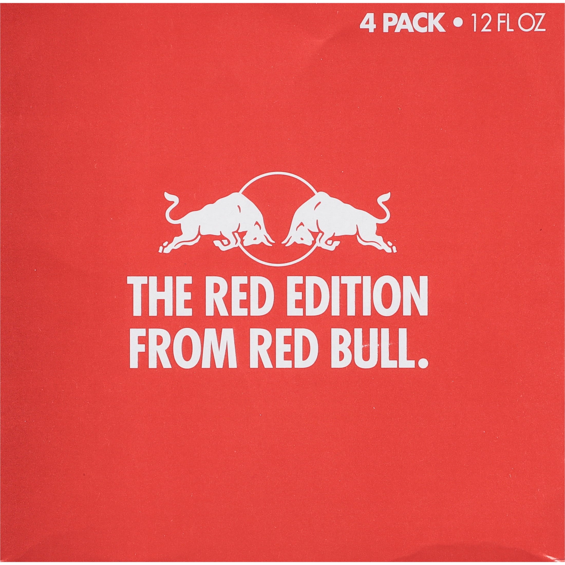 Red Bull Red Edition Energy Drink, Watermelon, 12 fl. oz., Pack of 4 Cans