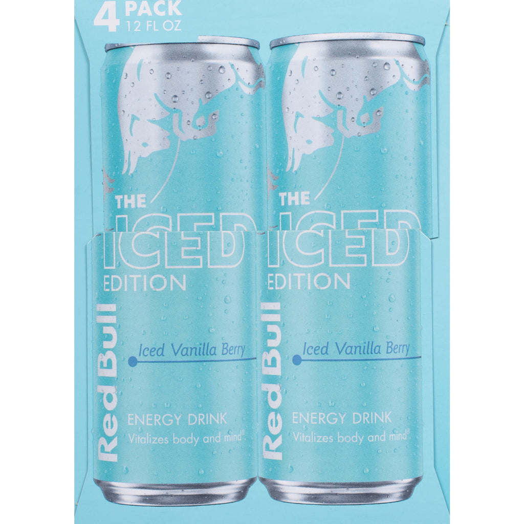 Red Bull Iced Edition Energy Drink, Iced Vanilla Berry, 12 fl. oz., Pack of 4