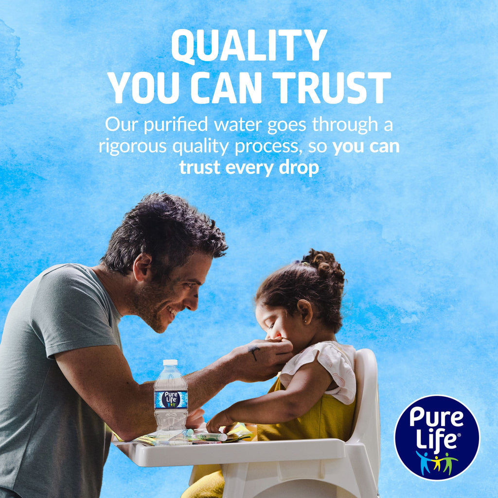 Pure Life Purified Water, 16.9 fl oz, 12-pack Plastic Bottles