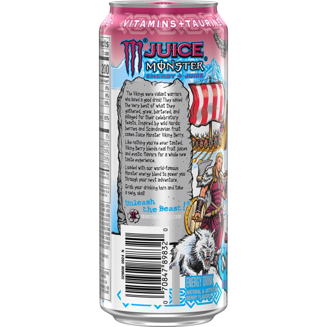 Monster Energy Juice, Viking Berry, Juice + Energy Drink, 16 Fl Oz