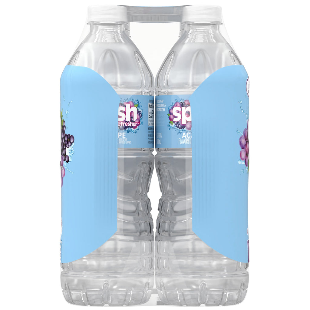 Splash Blast Acai Grape Flavored Water, 16.9 fl oz, 6-pack Plastic Bottles
